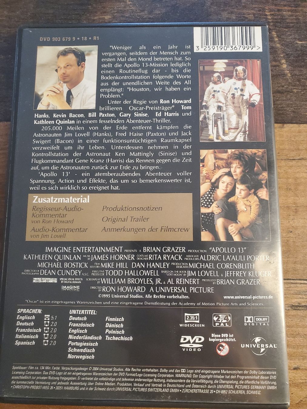 Tutti i DVDs: Apollo 13 DVD – Usato da Weinfelden venduto da RobsFortune 2