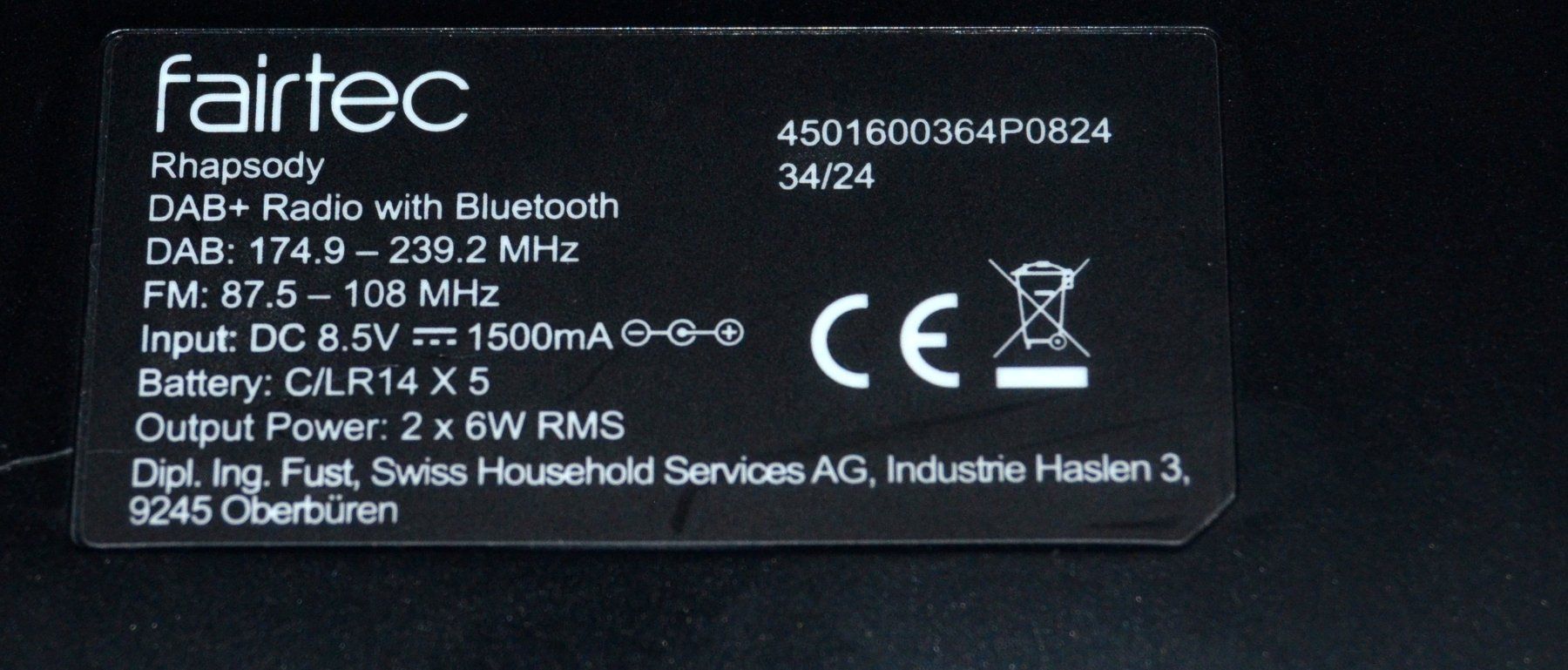 Radios: Radio FairTec Rhapsody DAB+ Bluetooth USB Micro SD Line In – Gebraucht aus Collonges von arashee 6