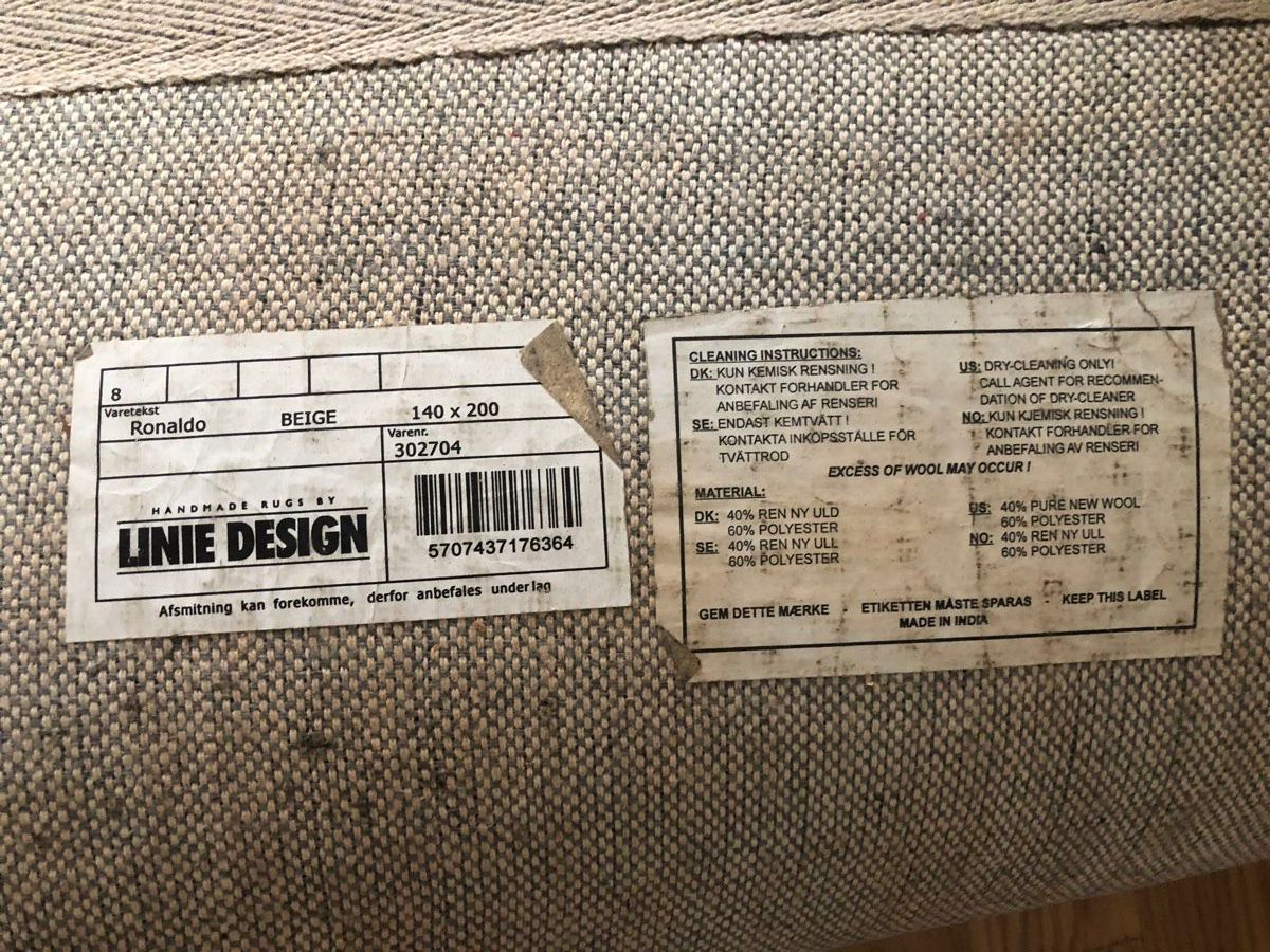 Teppiche: Teppich der dänischen Marke LINIE DESIGN 140x200 (Lieferung) – Gebraucht aus Zürich von vadimi 3