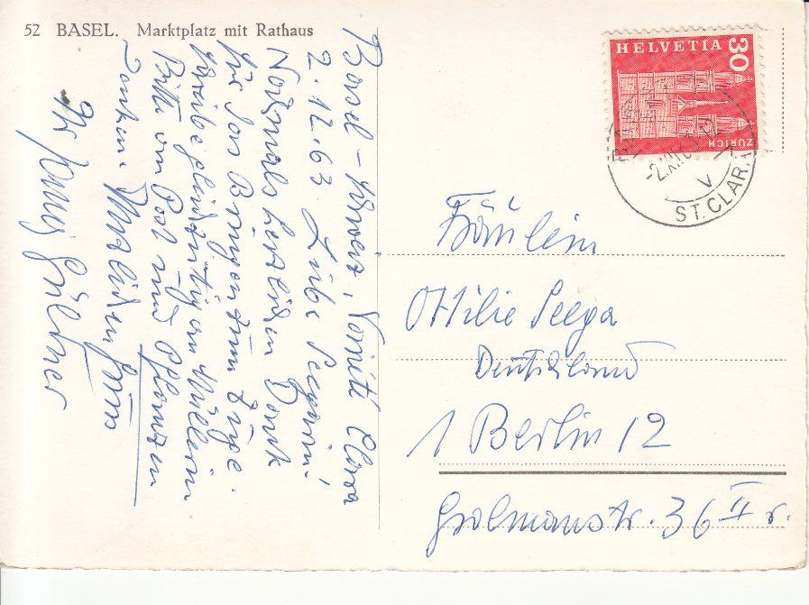 Cartoline postali: Basel 1963 – Usato da Bürglen TG venduto da StampGraf 1