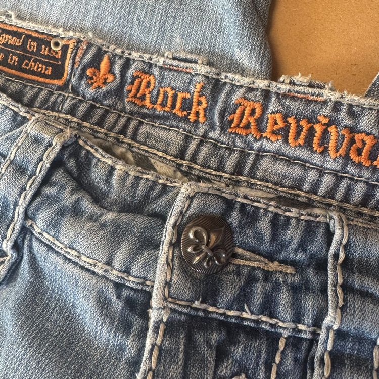 True Religion Jeans: Rock Revival vintage ripped and embroidered denim jeans 90s – Usato da Rheinfelden venduto da sourced_limited 6