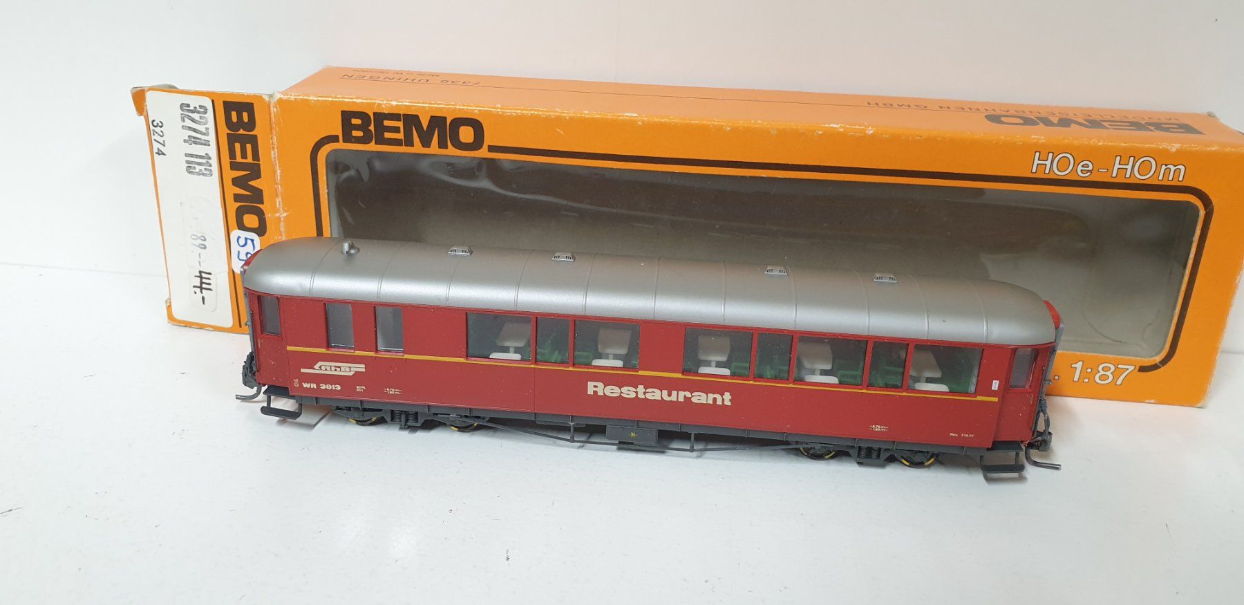 Bemo Modellini di ferrovie: Bemo RhB Restaurant 3274 113 – Usato da Geroldswil venduto da TopTrain54 7