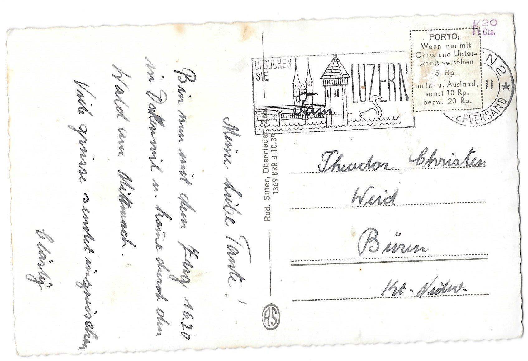 Cartoline postali: Wohlen Teilansicht – Usato da Olten venduto da clotaldi 1