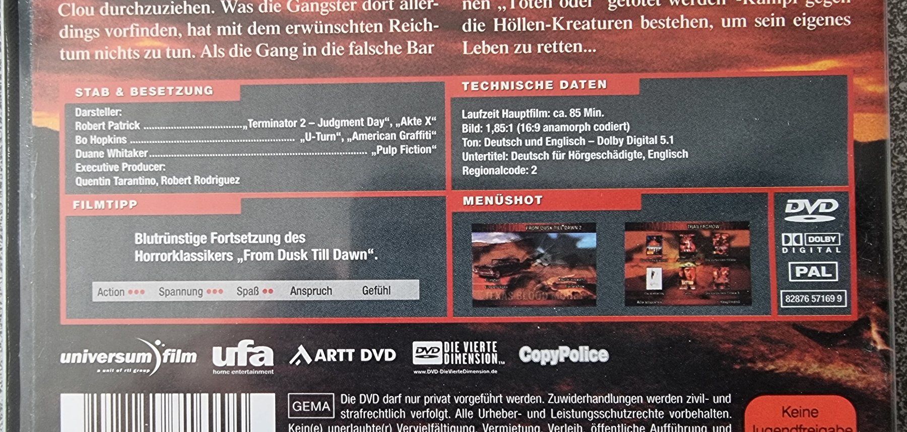Alle DVDs: DVD From Dusk Till Dawn 2 / Quentin Tarantino – Gebraucht aus Oetwil am See von fineli2 1