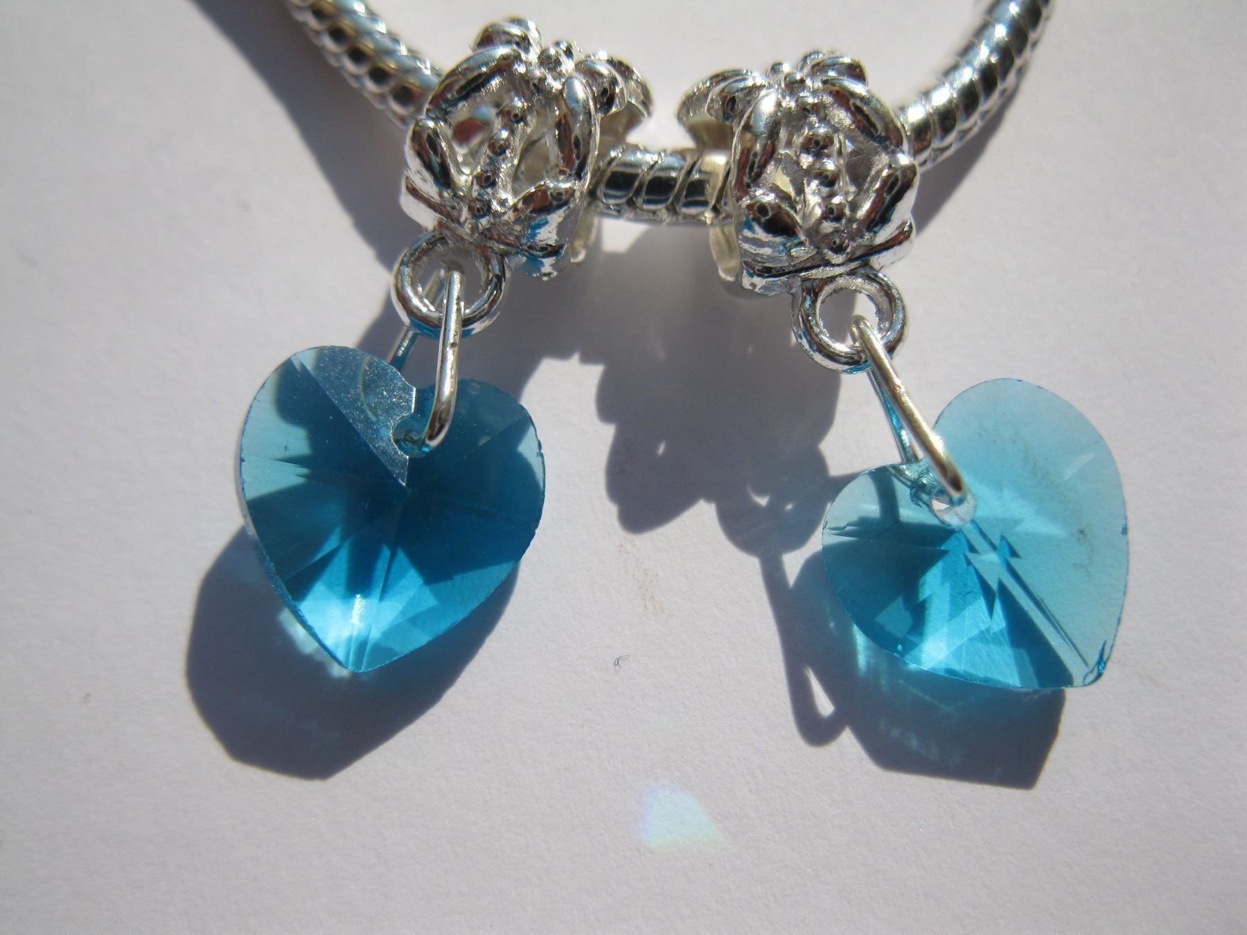 Anhänger: Dangle versilbert Kristallherz blau – Neu und originalverpackt aus St. Margarethen TG von LuanaKa 1