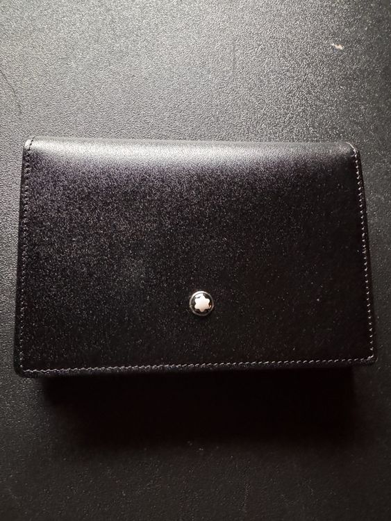 Porte-monnaie Et Porte-cartes En Cuir Noir - Excellent état - Parfait Pour Tous Les Jours