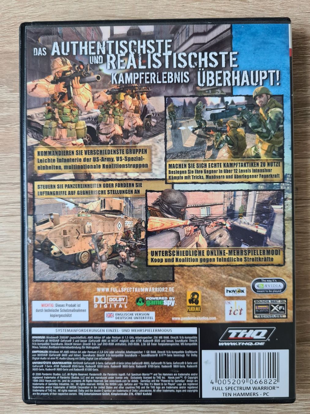 Spiele: Full Spectrum Warrior: Ten Hammers - PC – Gebraucht aus Carouge GE von Franllo 1
