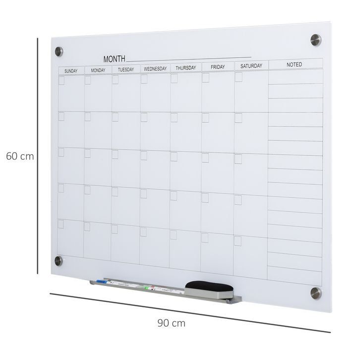 Lavagne: Whiteboard Kalender 90 x 60cm Stiftablage Wochenplaner – Nuovo e nell'imballaggio originale da Bottighofen venduto da swisshandel24 2