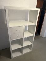 IKEA EXPEDIT Regal 2×4 weiss mit 2 Schubladen 