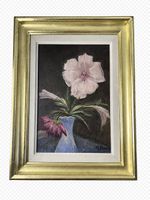 Gustave François Barraud  originales Blumenstillleben, Öl