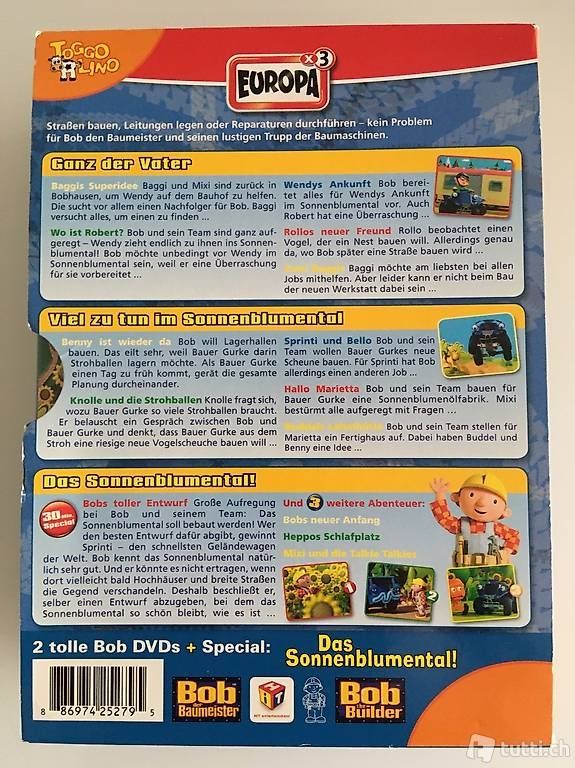 Tutti i DVDs: Bob, der Baumeister - 3x DVD ! – Usato da Sursee venduto da k12g223 2