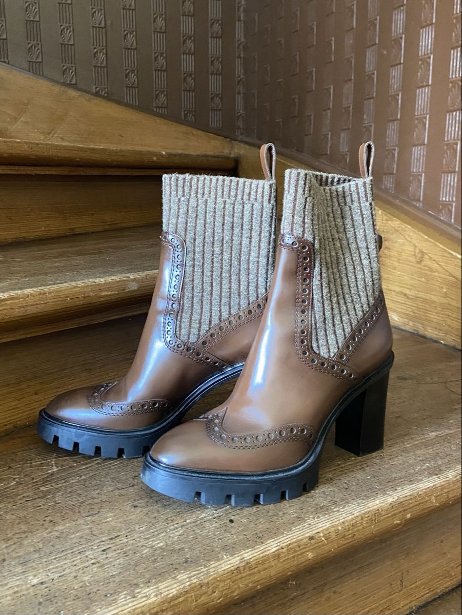 Scarpe da donna: Klassische Sock-Boots von Santoni – Nuovo (secondo la descrizione) da Zürich venduto da pm66
