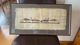 Papyrusbild Gänse von Meidum, handgemalt gerahmt