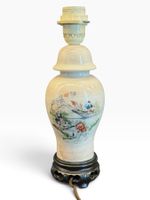 Lampe chinoise ancienne porcelaine Jingdezhen, XXe siècle
