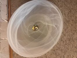 Deckenlampe Glas weiss marmoriert gebraucht