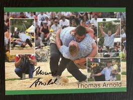 Autogrammkarte Schwingerkönig Thomas Arnold, signiert!