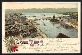 Litho Zürich, Totalansicht, Blick auf d
