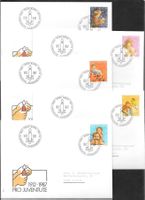 5 FDC Pro Juventute 1987 Serie Einzelmarken ET 24.11.1987