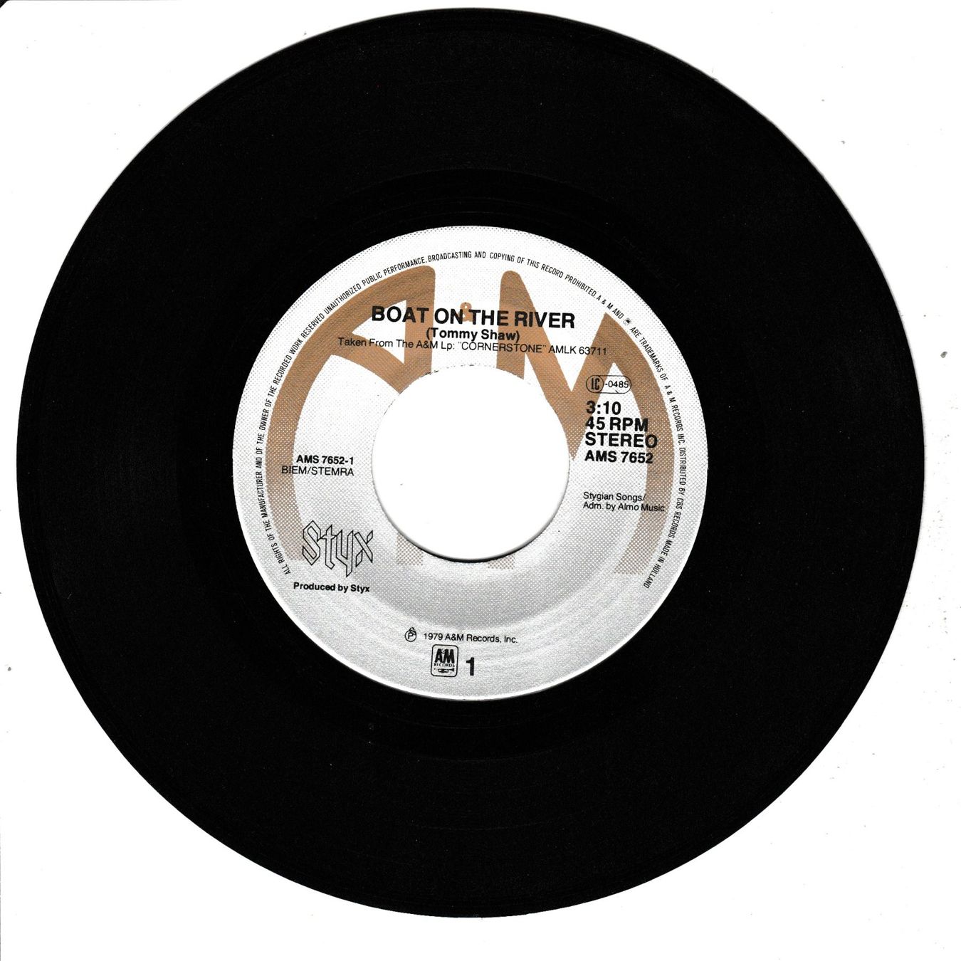 Schallplatten: Styx - Boat on the River 7" Vinyl 1979 – Gebraucht aus Tübach von JamesStone 2
