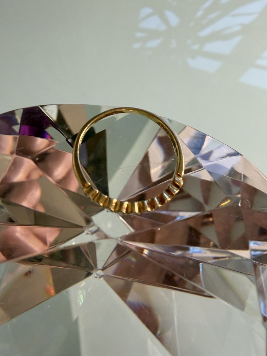 Anelli: Gelbgold Ring 750 mit 10 Brillanten – Usato da Jona venduto da HappyHappyHappyHappy 1
