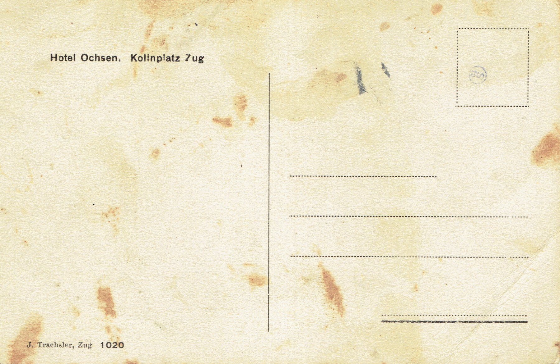Ansichtskarten: Zug, um 1910 – Gebraucht aus Otelfingen von Schmitte9 1