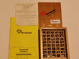 Gravograph Satzkasten, Zeichensatz