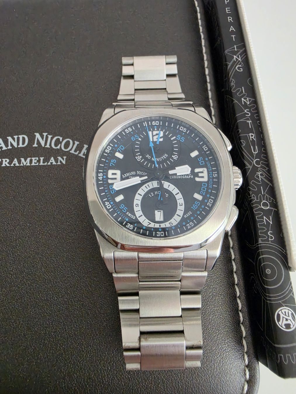 Swiss Uhren: armband Nicolet Automatic Chronograph Swiss Made  – Gebraucht aus Basel von Afghan1234