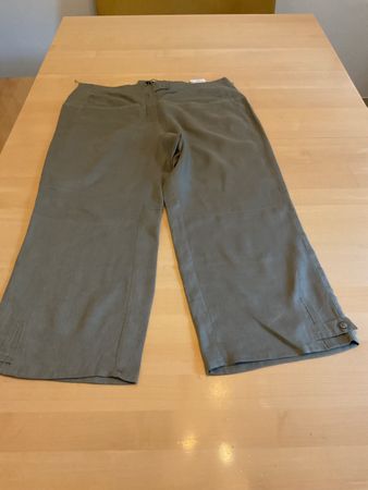 3/4 Linen Hose Olivgrün Grösse L