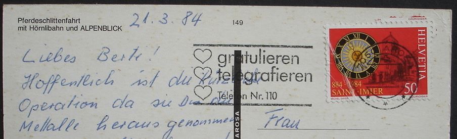Ansichtskarten: AROSA Pferde-Schlittenfahrt - Gondelbahn – Gebraucht aus Jona von philajona 1