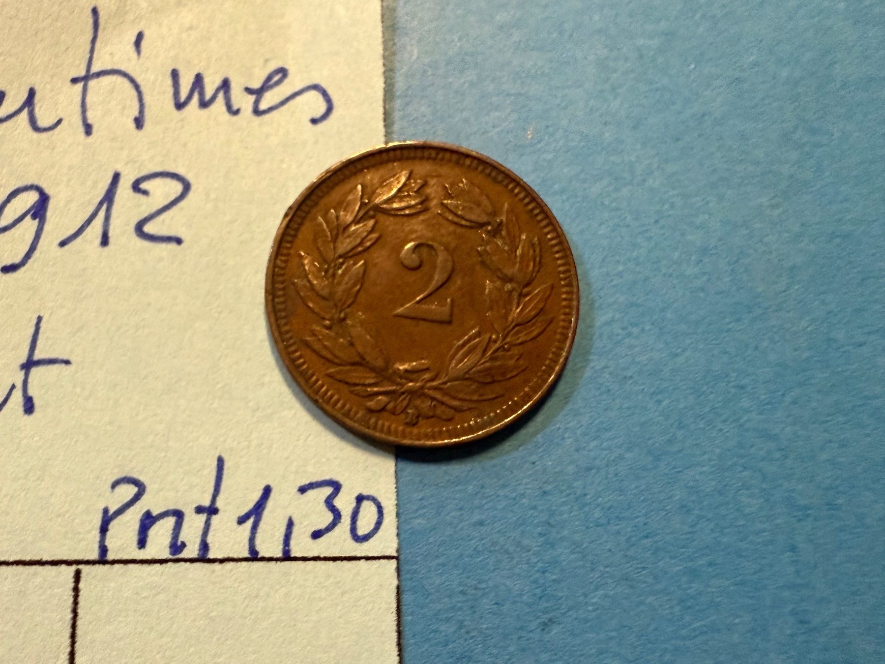 Tutti le monete: SUISSE : 2 CENTIMES 1912 - bon état – Usato da genève venduto da GEnumist 2