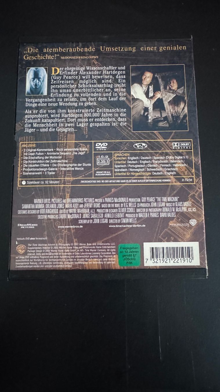 Alle DVDs: The Time Machine DVD Film – Gebraucht aus Wolfhausen von ResalePoint 1