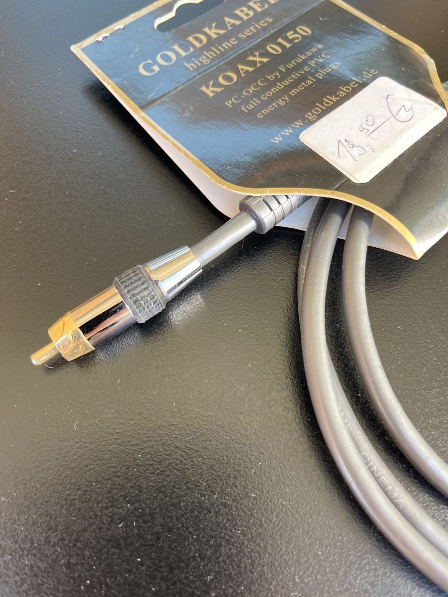 Profigold Kabel: Koax-Kabel Gold Goldkabel 150cm – Neu und originalverpackt aus Oberwil b. Zug von DeineWunderkammer 2