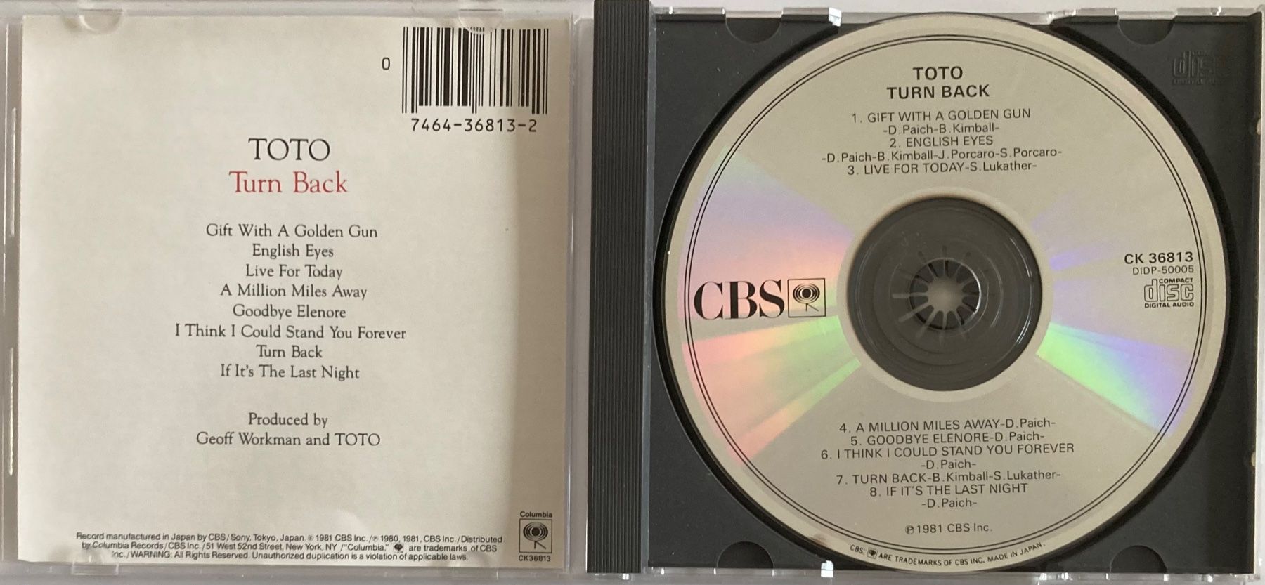 CD: TOTO - TURN BACK – Usato da Poliez-Pittet venduto da Newtown-Records 2