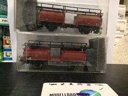 Märklin 2xAutotransporter Antik H0