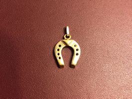 Anhänger Hufeisen aus 18 Karat Gelbgold Au 750