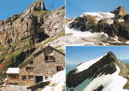 Glärnischhütte, 3-Bilder-AK