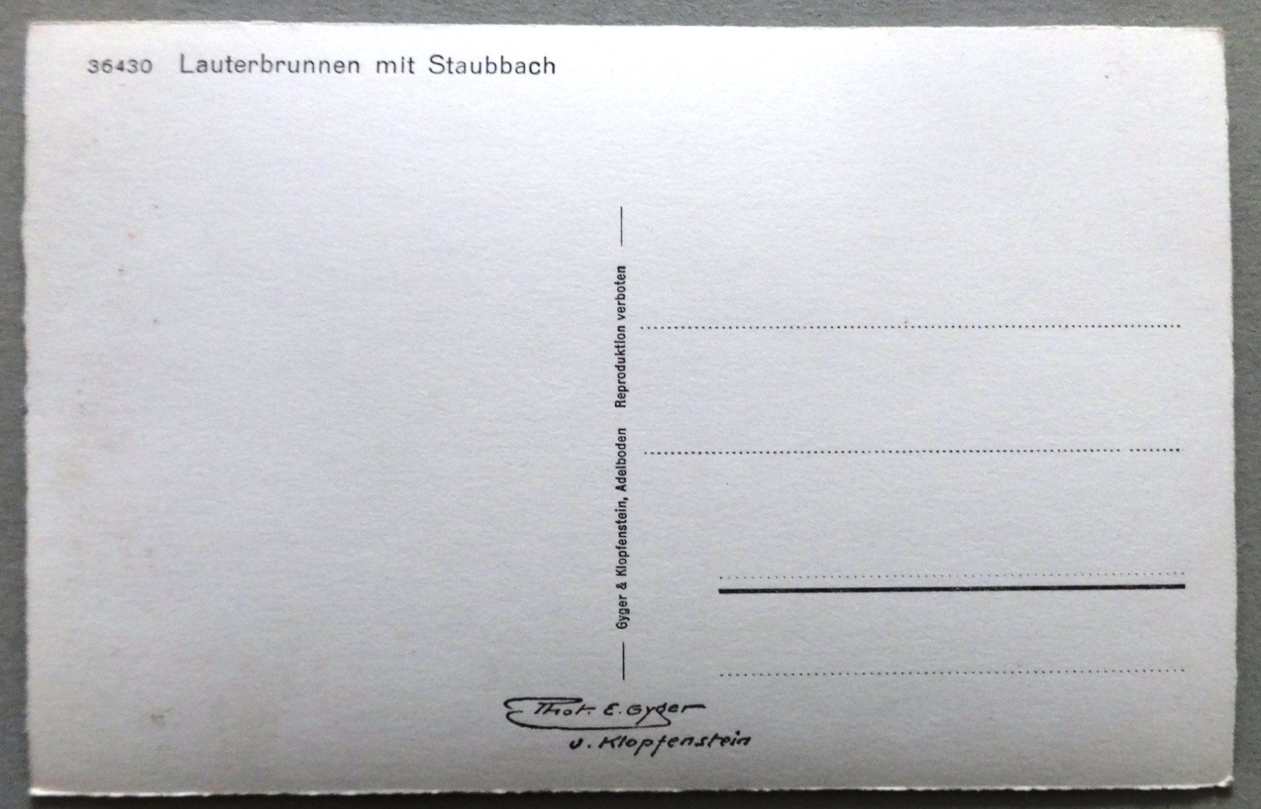 Ansichtskarten: Lauterbrunnen mit Staubbach – Gebraucht aus Fétigny von Billy2miny 1