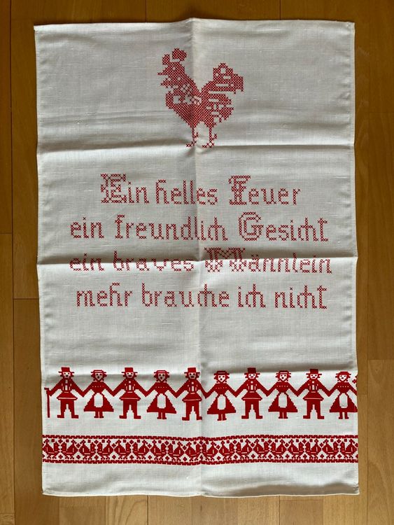 Primitives By Kathy Geschirrtuch 'I Love You Berry Much' - 71cm Baumwoll-Leinen Küchentuch