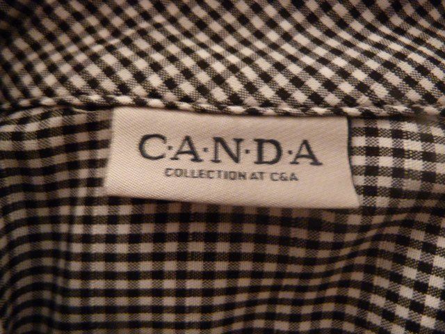 C&A Camicette: Bluse von Canda, Gr. 48, weiss-grau – Usato da Nunningen venduto da Fashion-Ave51 2