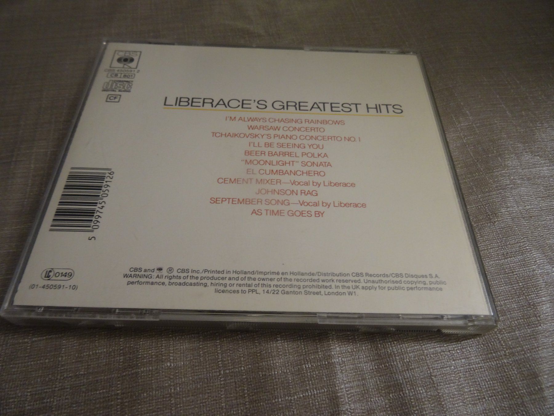 CD: Liberace's Greatest Hits CD - – Usato da Olten venduto da Disc-Ausverkauf 1