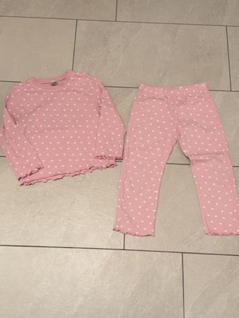 Mädchen Pyjama, 98-104, Herzmotiv