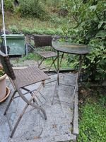 Bistrotisch mit zwei Stühlen klappbar gebraucht