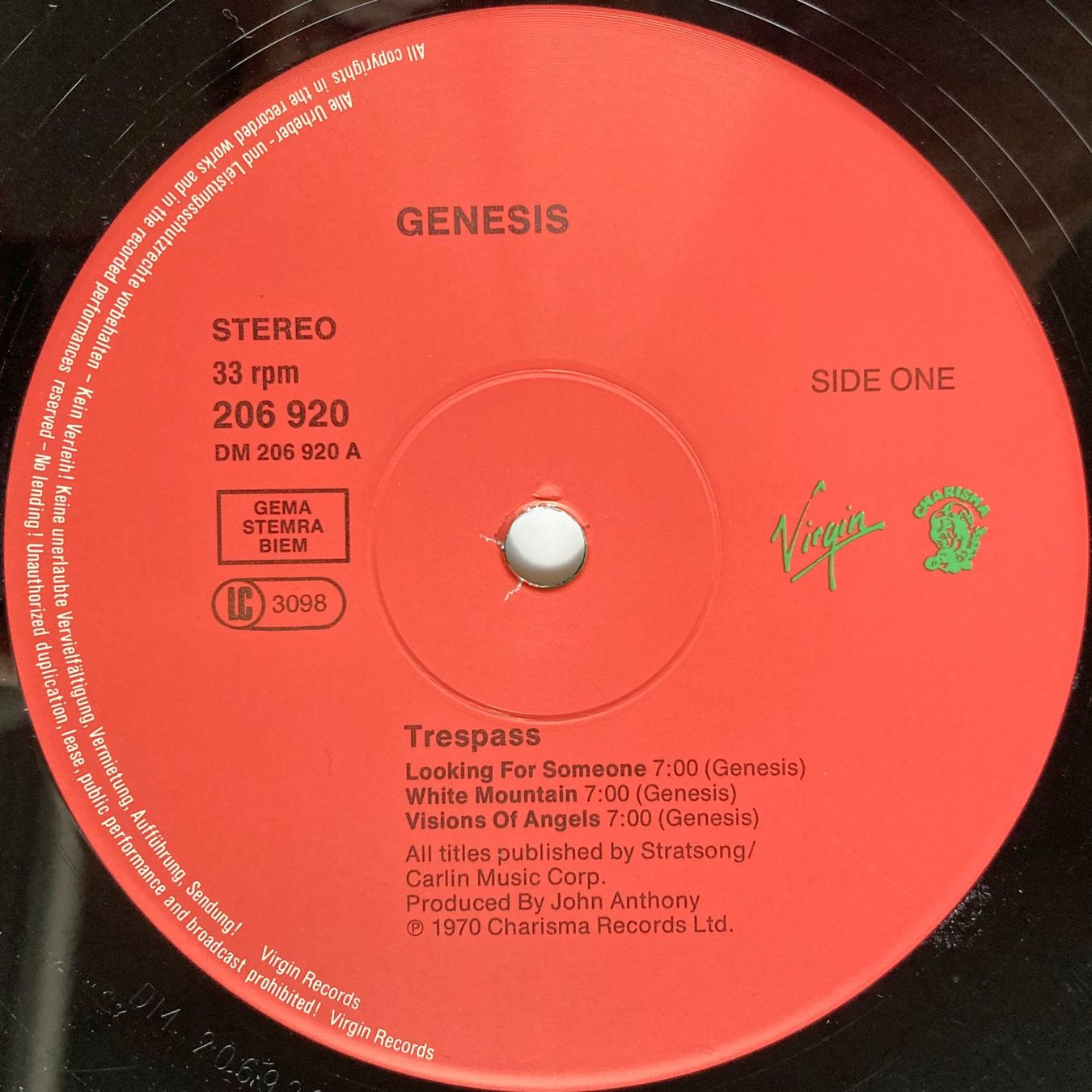 Dischi in vinile: GENESIS - TRESPASS – Usato da Bottens venduto da hotter-than-hell 3