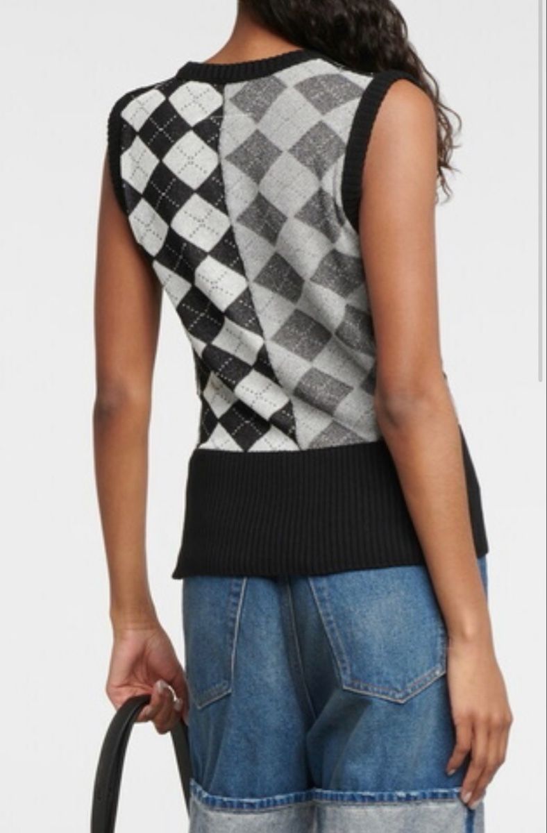 Maison Margiela Tops: MM6 Maison Margiela Pull sans manches Argyle Taille XL Neuf – Gebraucht aus Chêne Bourg von paleios22 4