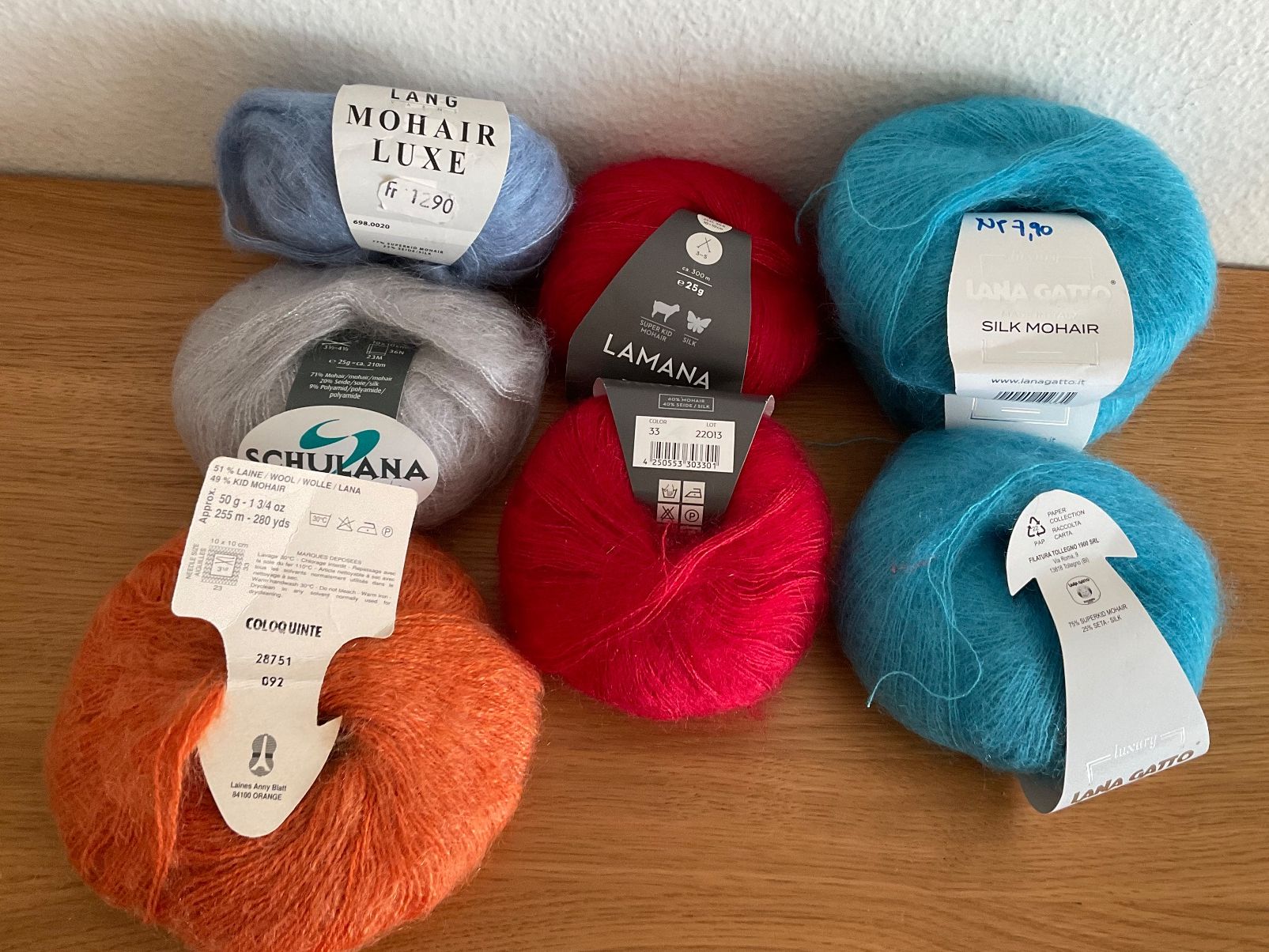 Mohair Mit Seide Wolle
