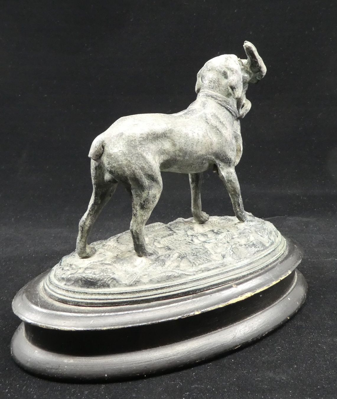 Sculture & Statue: JAGDHUND MIT HASE BRONZE / GUSS CA. 1890 - 1920 – Usato da Bözberg venduto da BetandWin 3