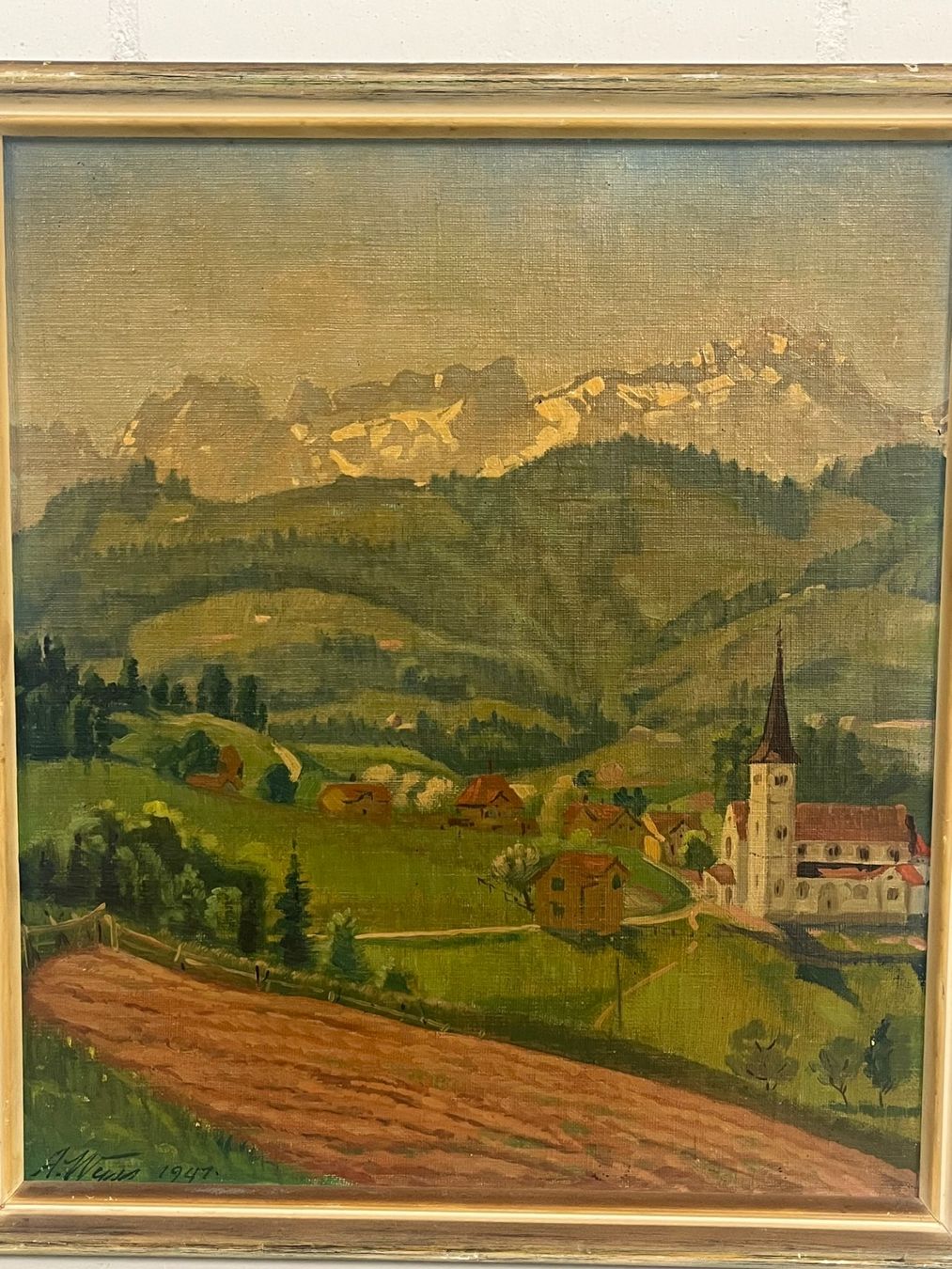 Gemälde: Wunderschön Gemälde Appenzeller A. Wyss 1947 – Gebraucht aus Basel von Kaffee_und_Kunst 2