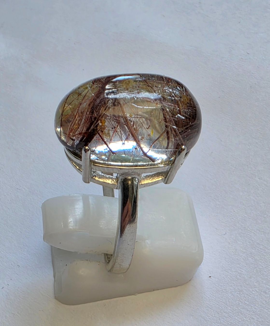 Anelli: Ring mit Rutilquarz in Silber Grösse anpassbar ca 60 – Nuovo (secondo la descrizione) da Zürich venduto da benedikt12 2