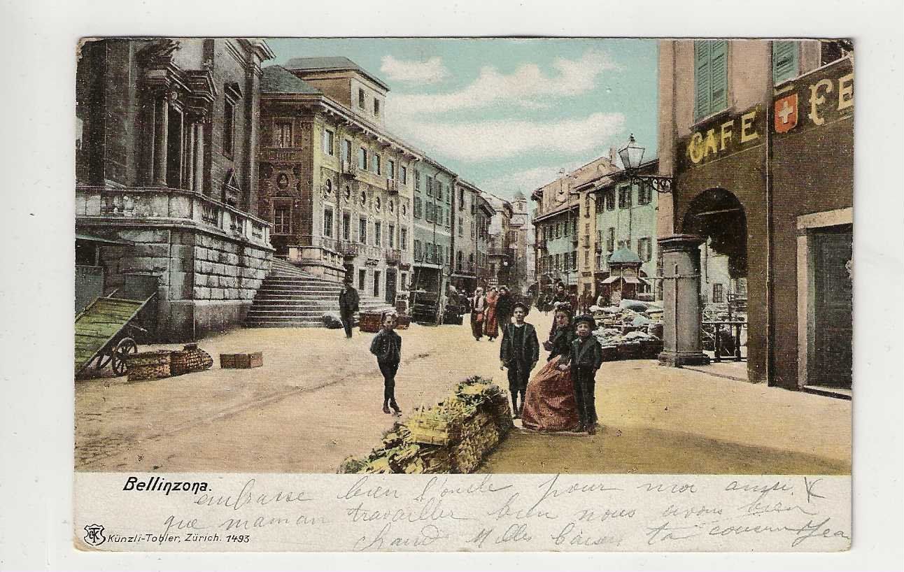Cartoline postali: Bellinzona, 1904 – Usato da Spiez venduto da Niesen20