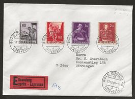 1958 1959 Satzbrief Schweiz nur -.10 überfrankiert von 1986